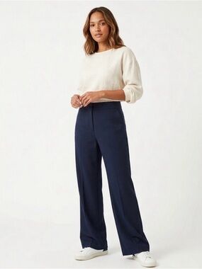 FAVORITE DAUGHTER Collection Trousers Navy Pants Wide Leg Womens Size 16